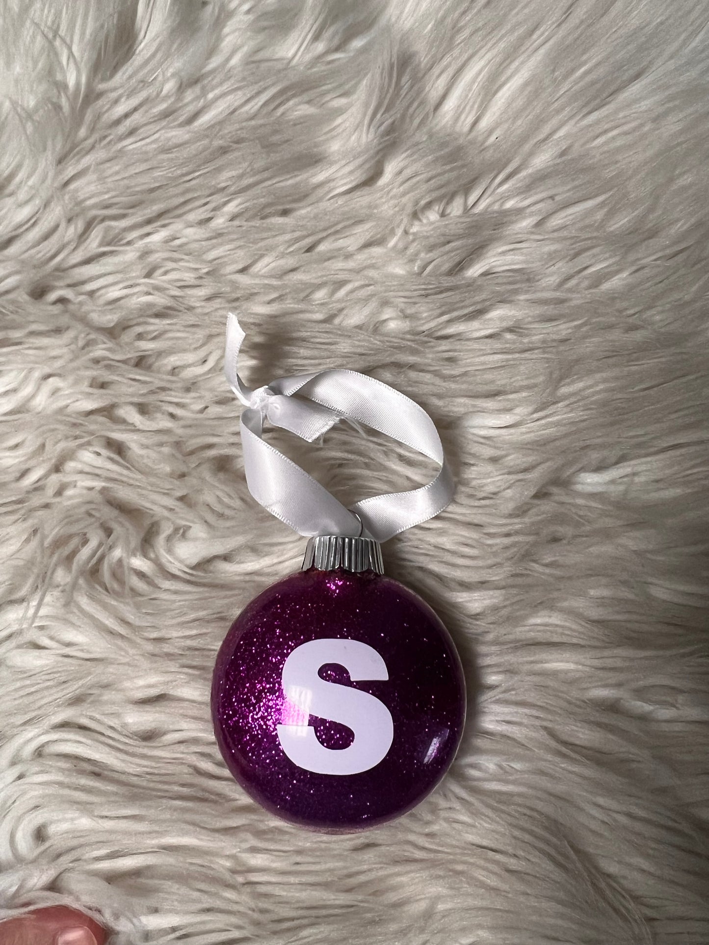 Glitter plastic ornament Christmas