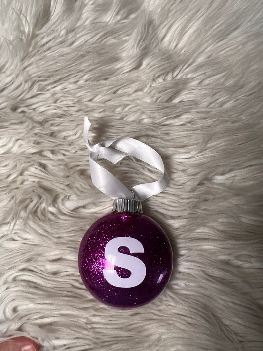 Glitter plastic ornament Christmas
