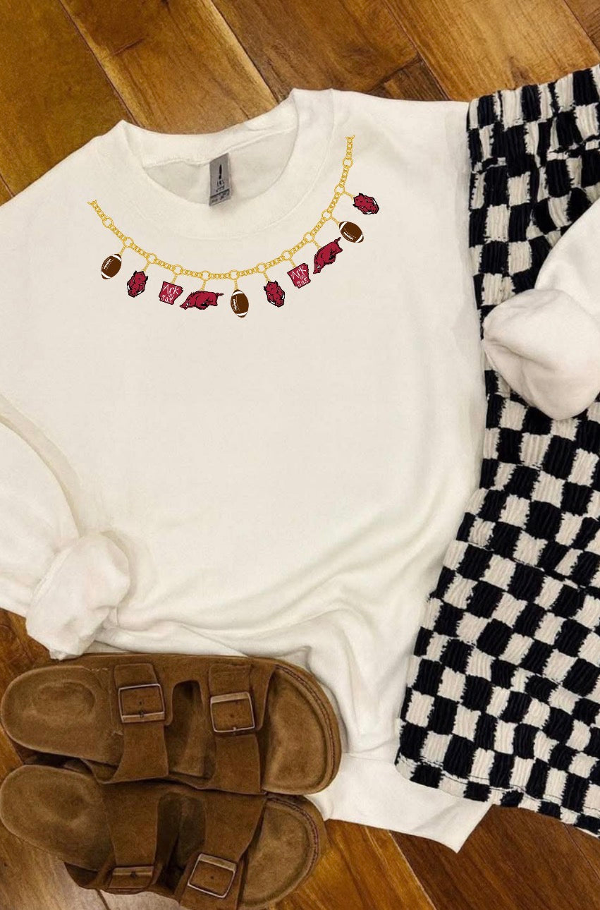 unisex football top charm necklace