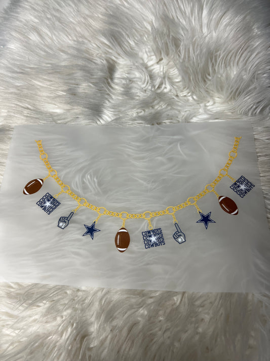 New DTF football necklace