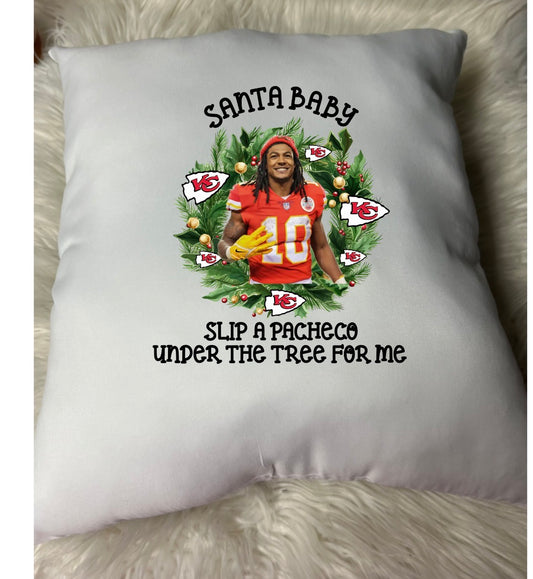 New pre-stuffed throw pillow 15.7 x 15.7 roughly Christmas reindeer