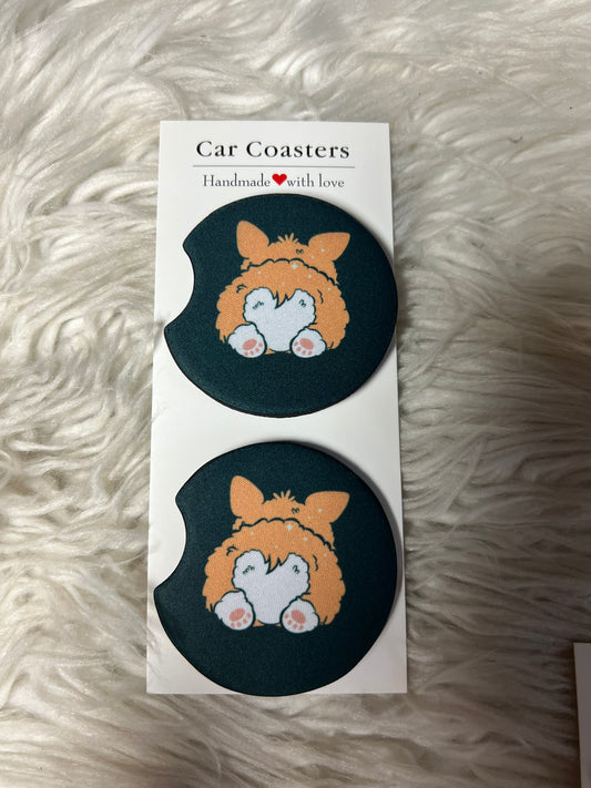 car coasters corgi