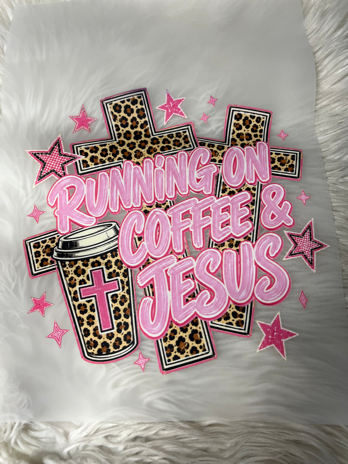 New DTF Jesus and coffee