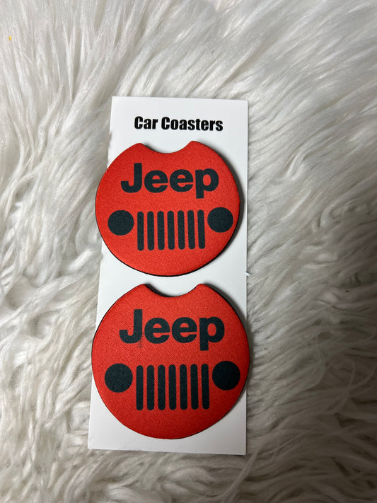 car coasters red