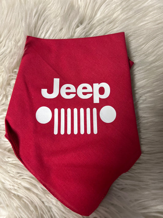 New dog bandanna red