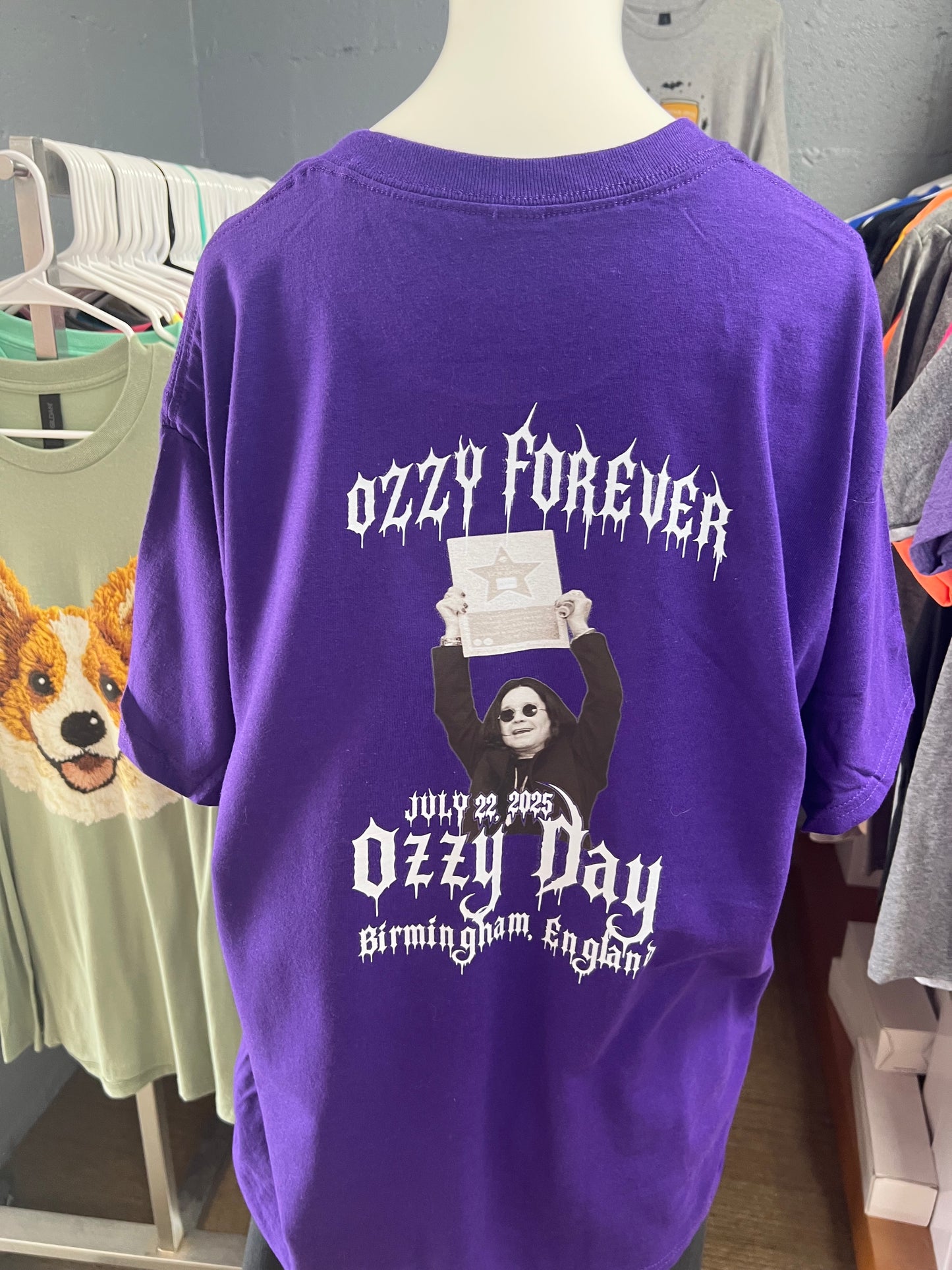 purple New unisex front and back