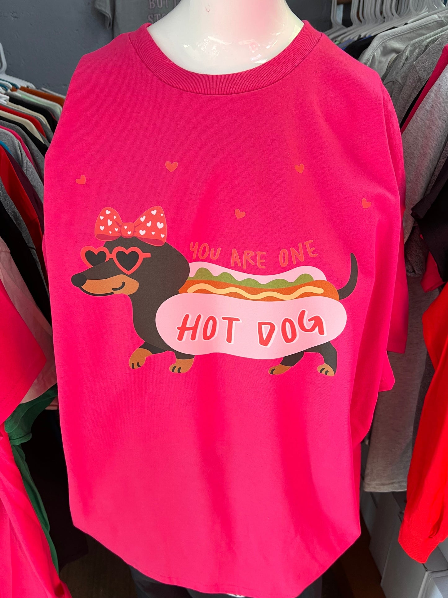 New unisex pink valentine’s Day dachshund ￼