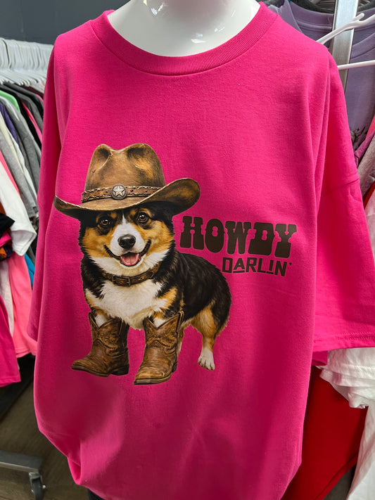 New unisex hot pink corgi