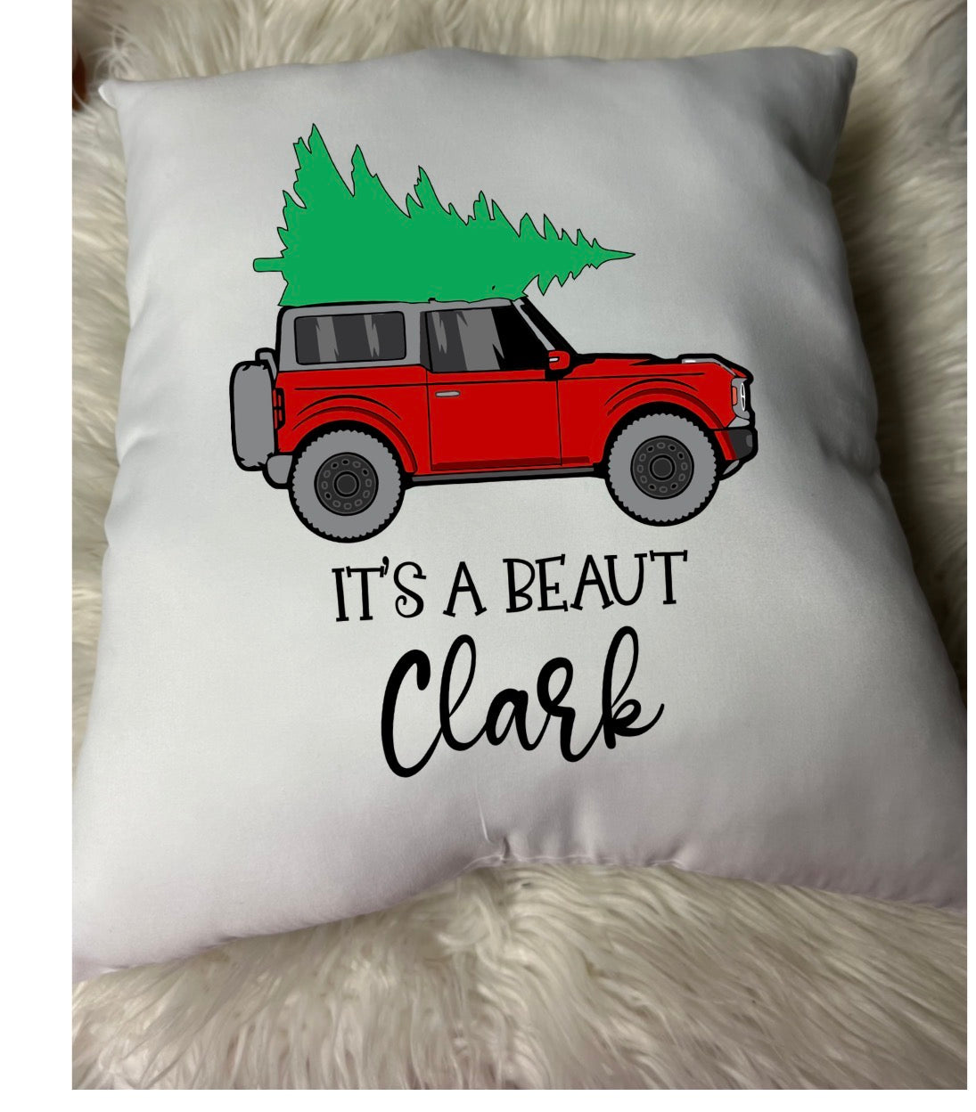 New pre-stuffed throw pillow 15.7 x 15.7 roughly Christmas