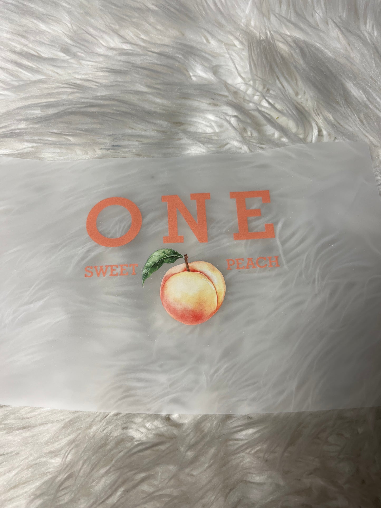 New DTF birthday one peach