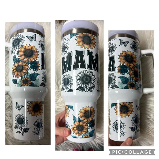 Brand new 40 ounce stainless steel Tumblr with handle  with plastic straw