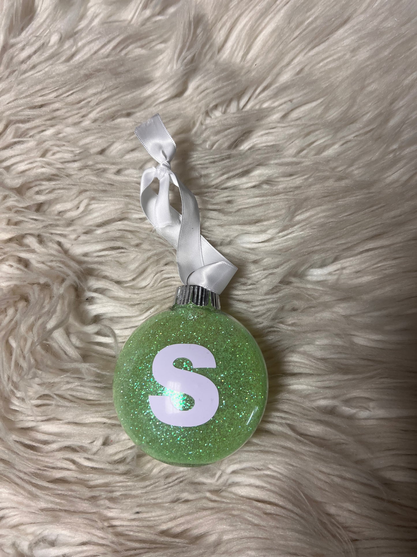 Glitter plastic ornament Christmas