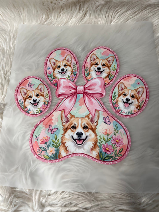 New  DTF corgi paw