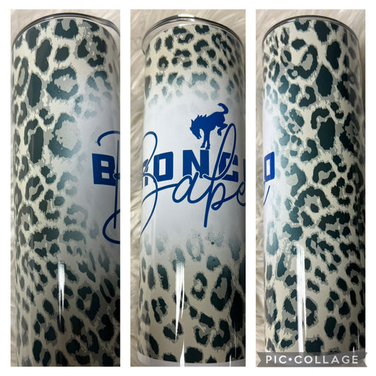 20 ounce Tumblr blue leopard
