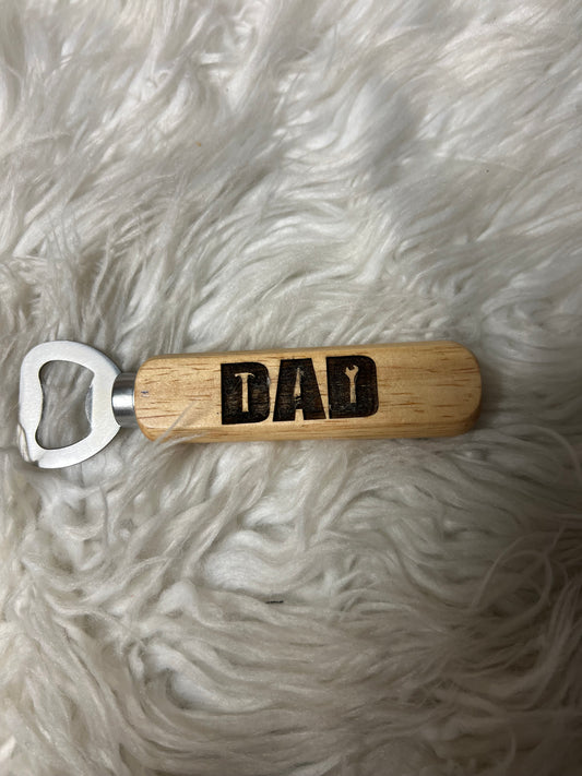 wooden bottle opener dad