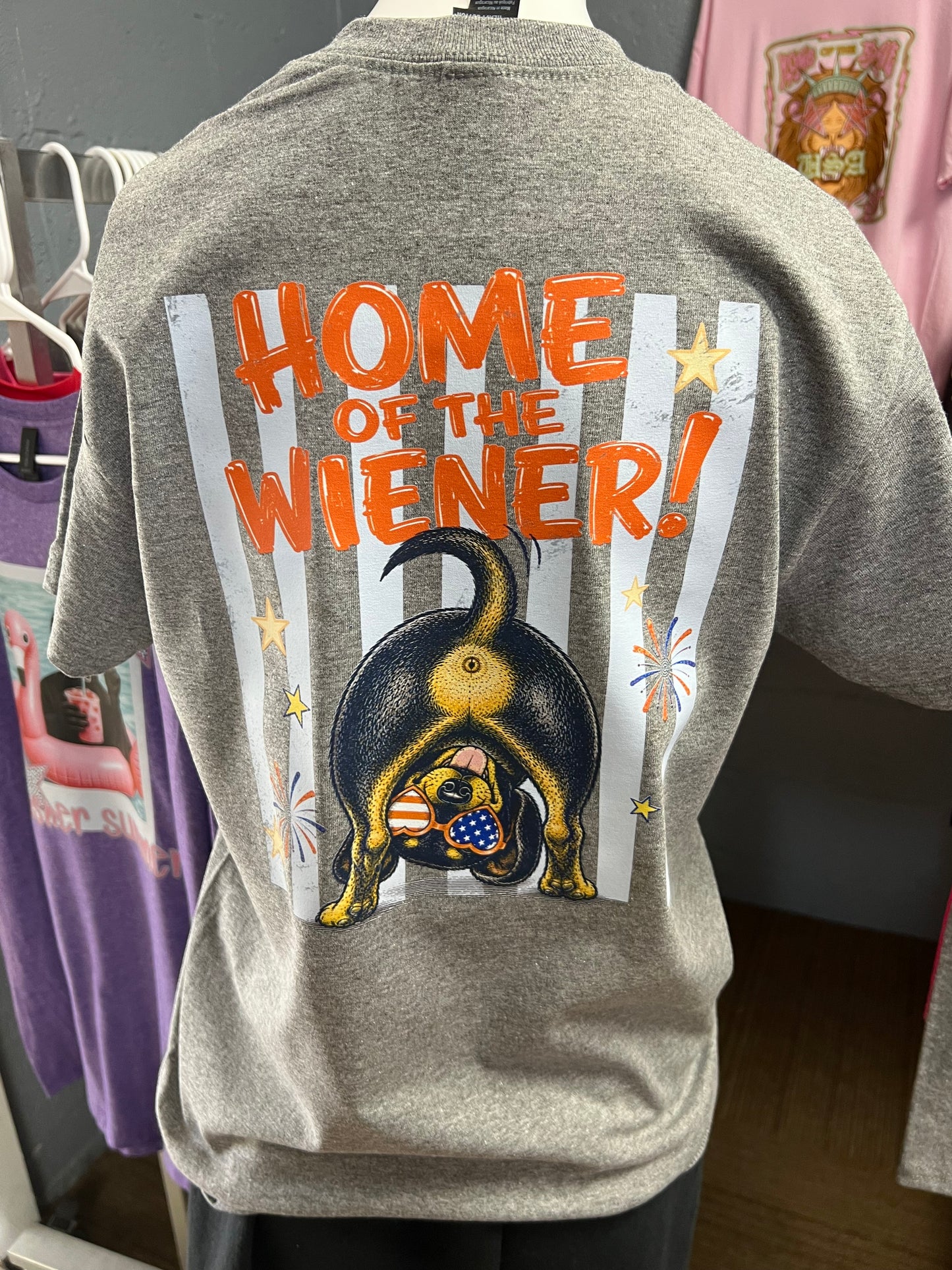 New unisex USA dachshund front and back ￼