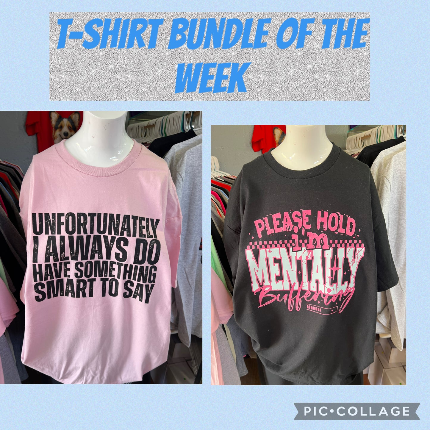 Funny Tee shirt bag bundle  ( two T-shirts)