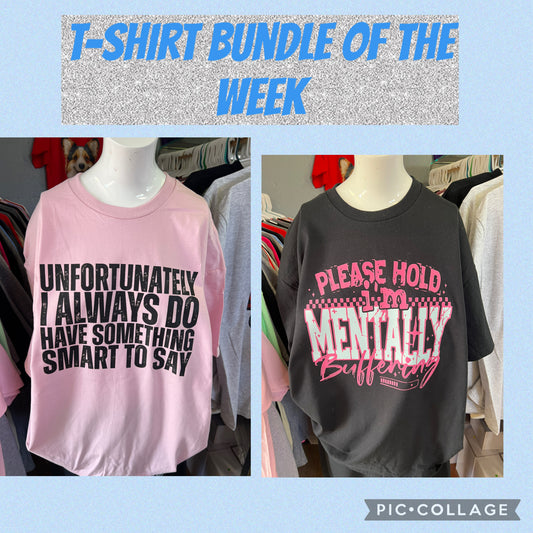 Funny Tee shirt bag bundle  ( two T-shirts)