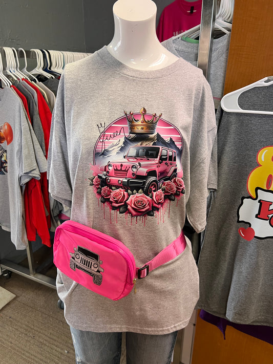 New pink zipper wasted bags adjustable