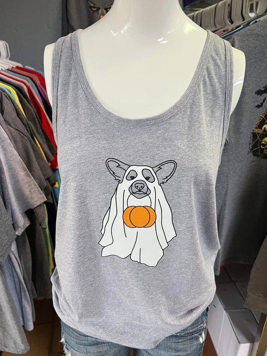 New ladies next level, Razorback tank top Halloween corgi ￼