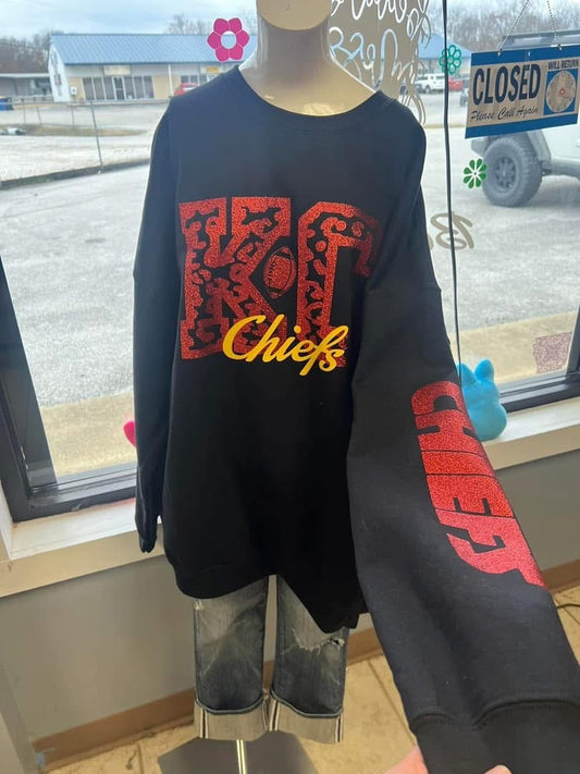 new unisex crewneck sweatshirt kc football