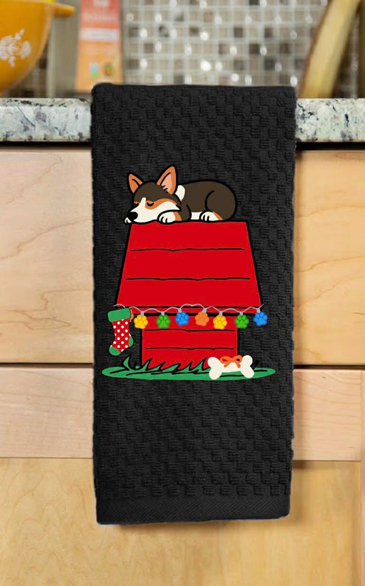 Decorative hand towel corgi