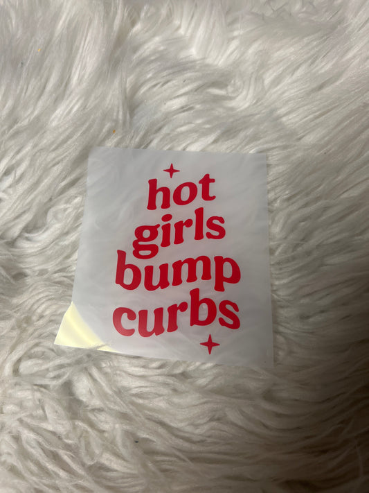 New car decal hot girls bump curbs