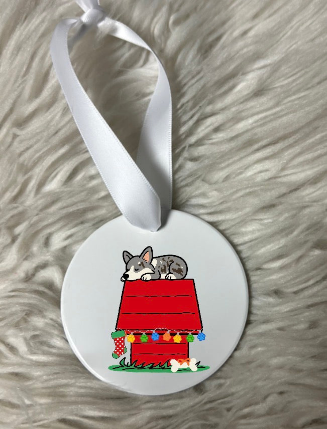 New Christmas ceramic ornament corgi
