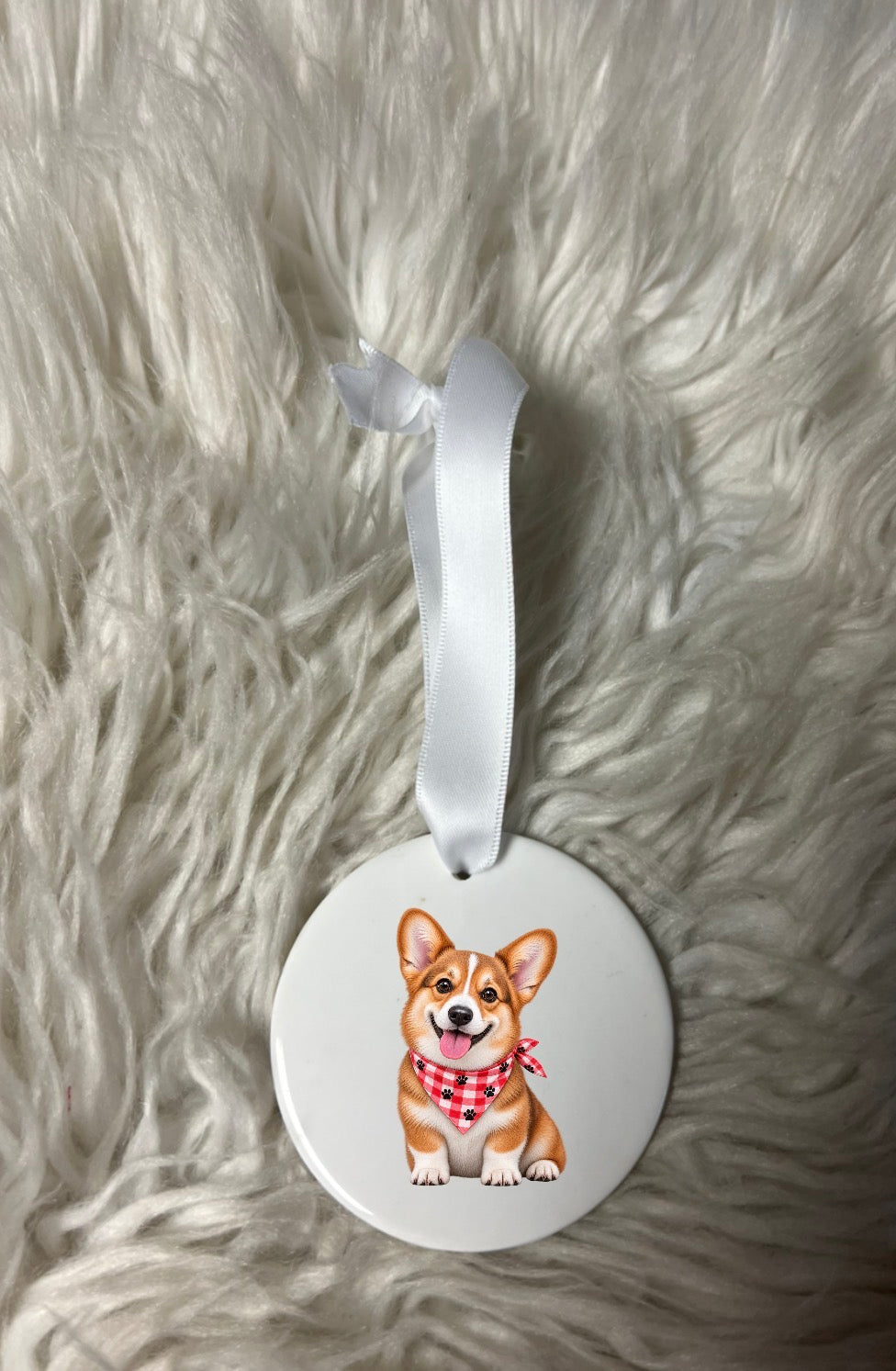New Christmas ceramic ornament corgi