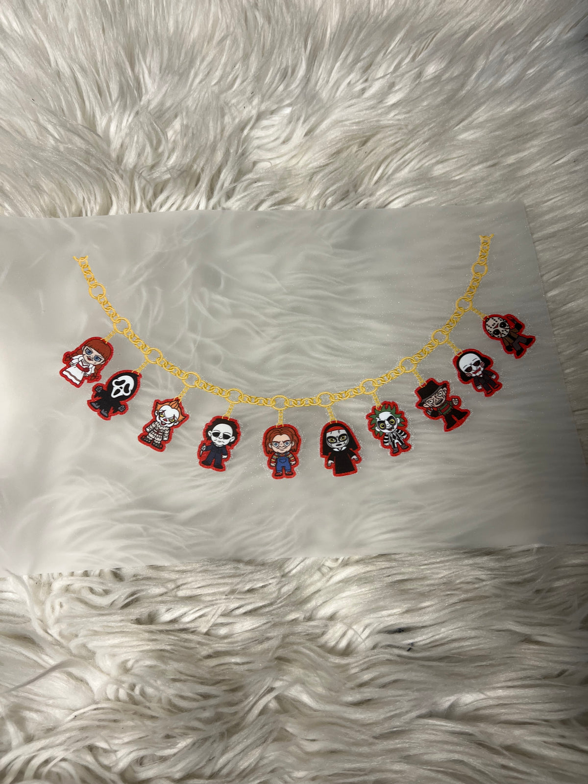 New DTF necklace scary