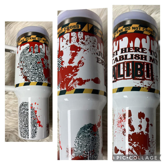 Brand new 40 ounce stainless steel Tumblr with handle  with plastic straw