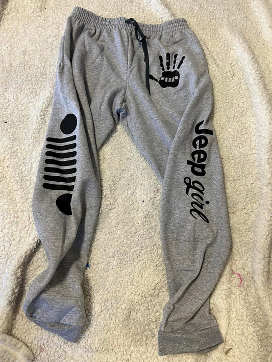 New unisex jerzees bottoms gray with black