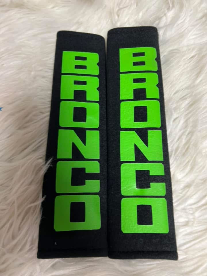 New seatbelt covers neon green