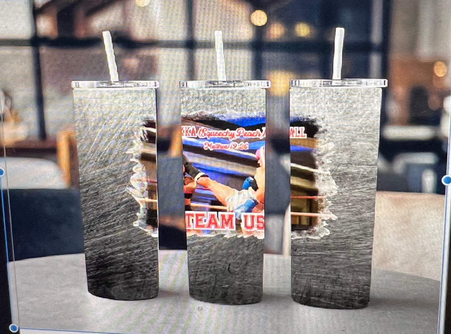 New 20 ounce stainless steel Tumblr with plastic straw