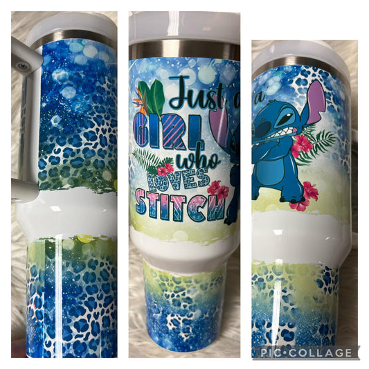 Brand new 40 ounce stainless steel Tumblr with handle  with plastic straw