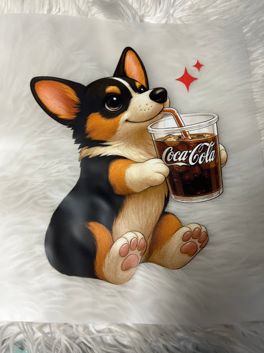 New DTF  corgi soda