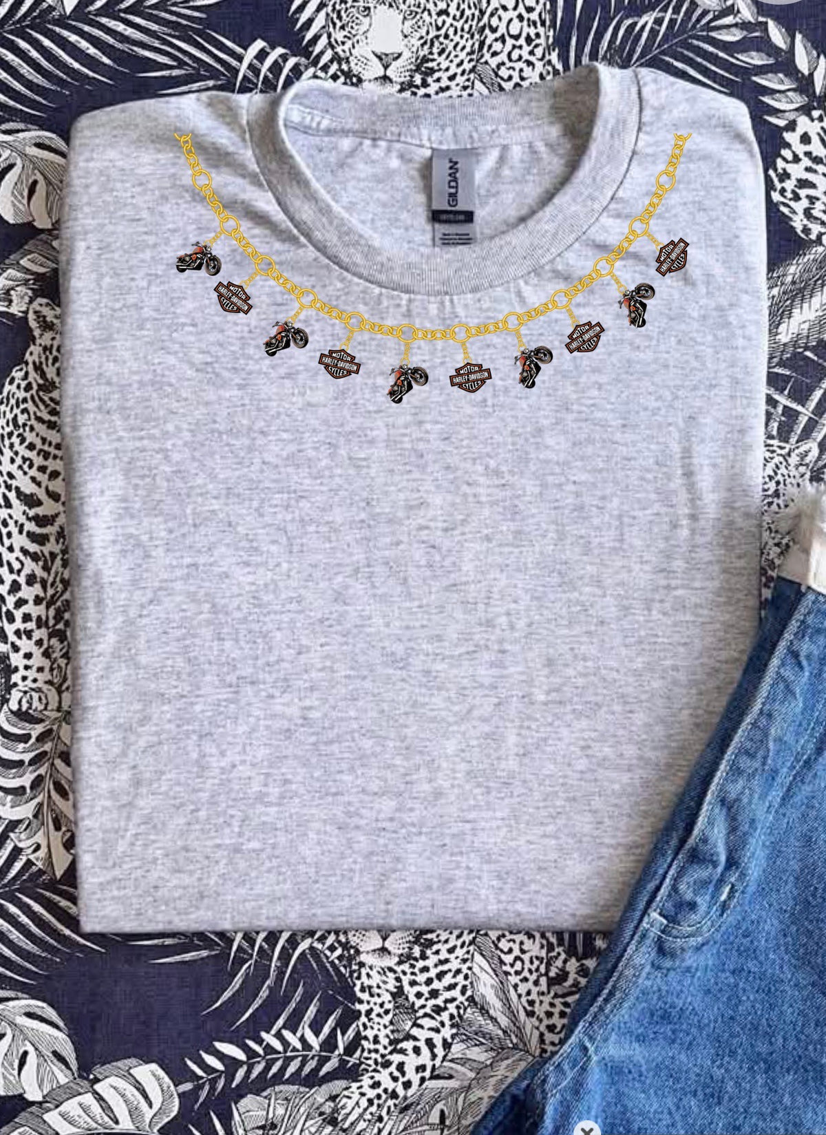 unisex top charm necklace bike ash gray