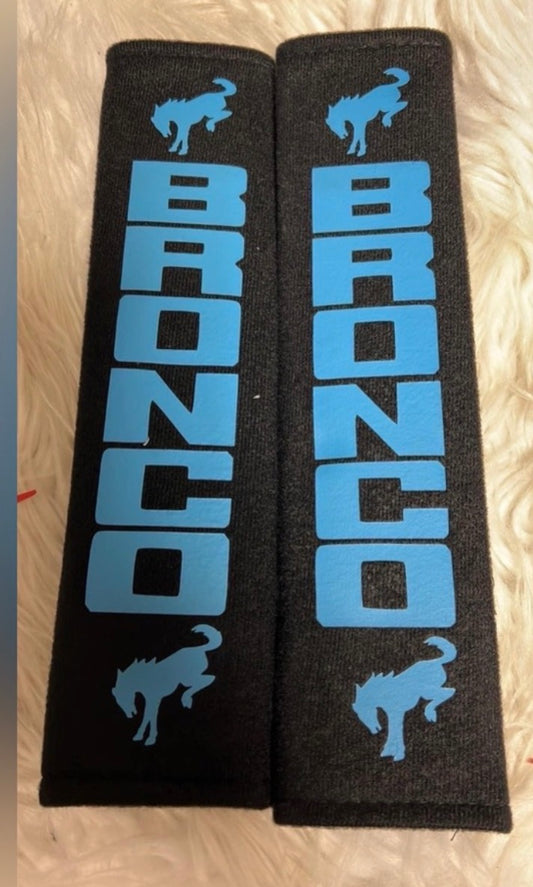 New seatbelt covers blue