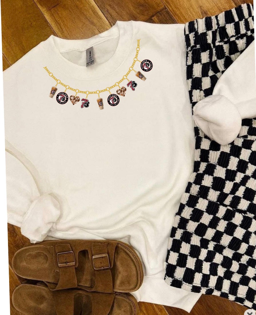 unisex top charm necklace coffee brew