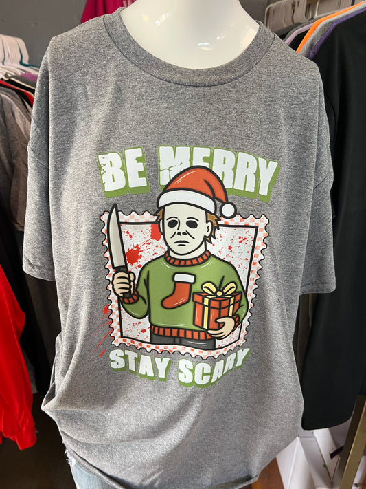 New  unisex T-shirt Christmas scary horror ￼