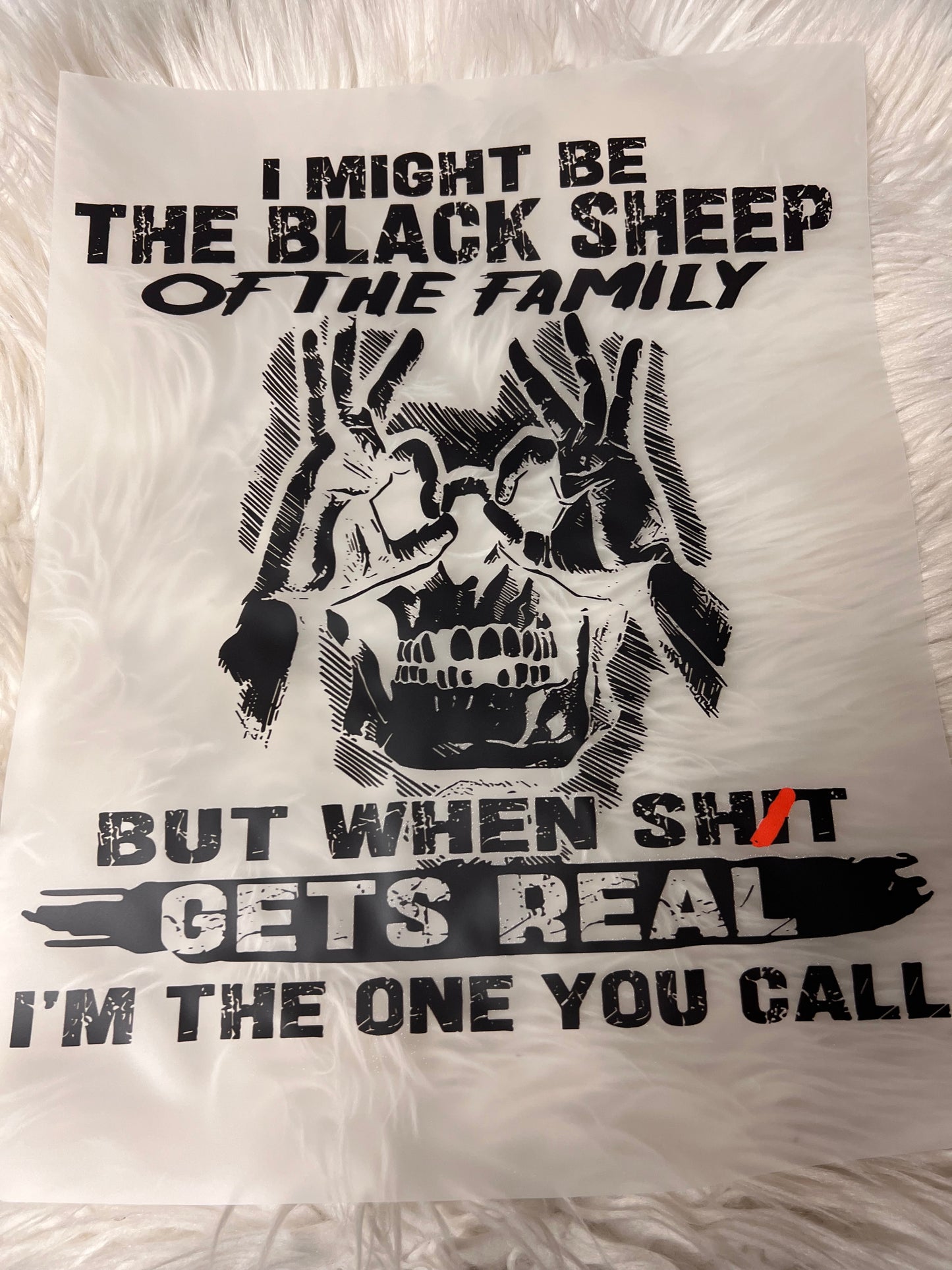 New  DTF black sheep black out