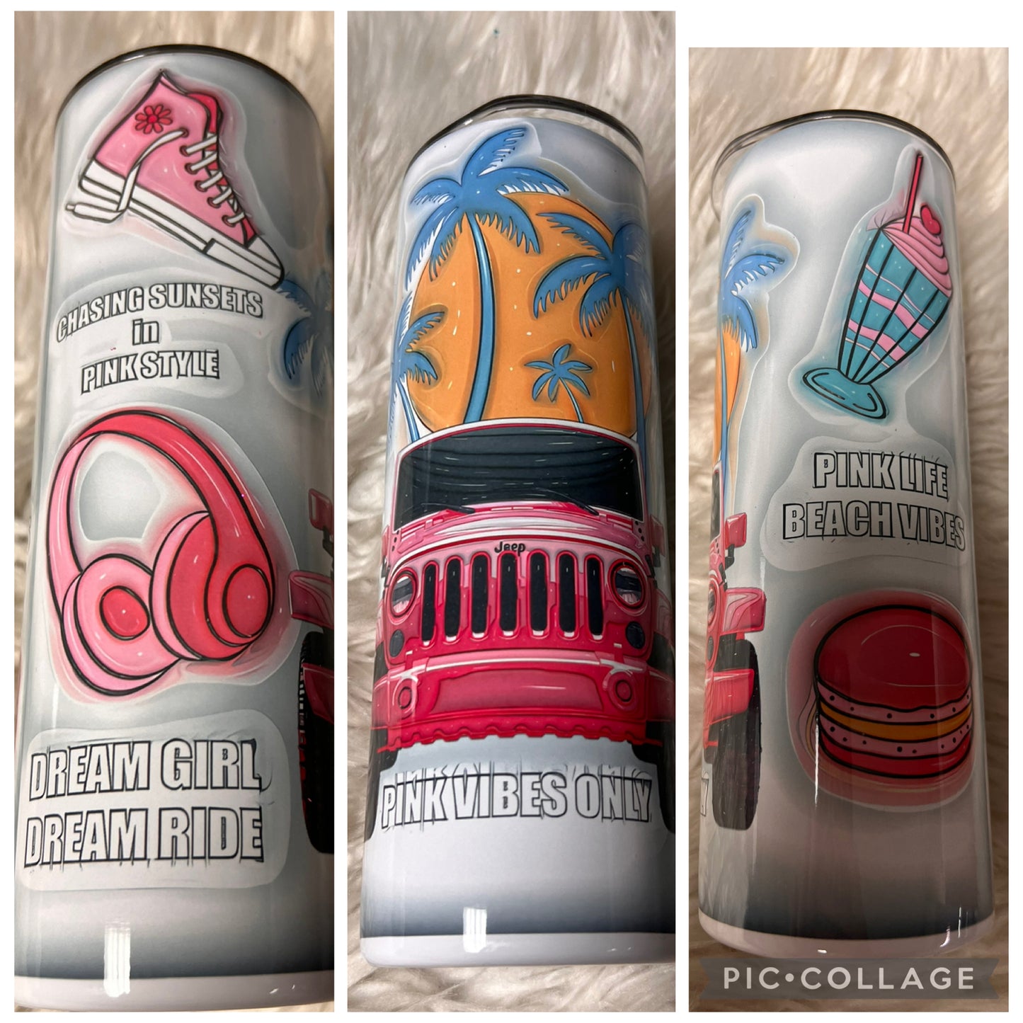 20 ounce metal Tumblr pink