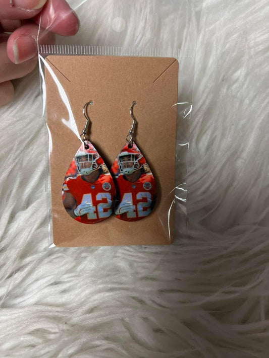 New football style earrings