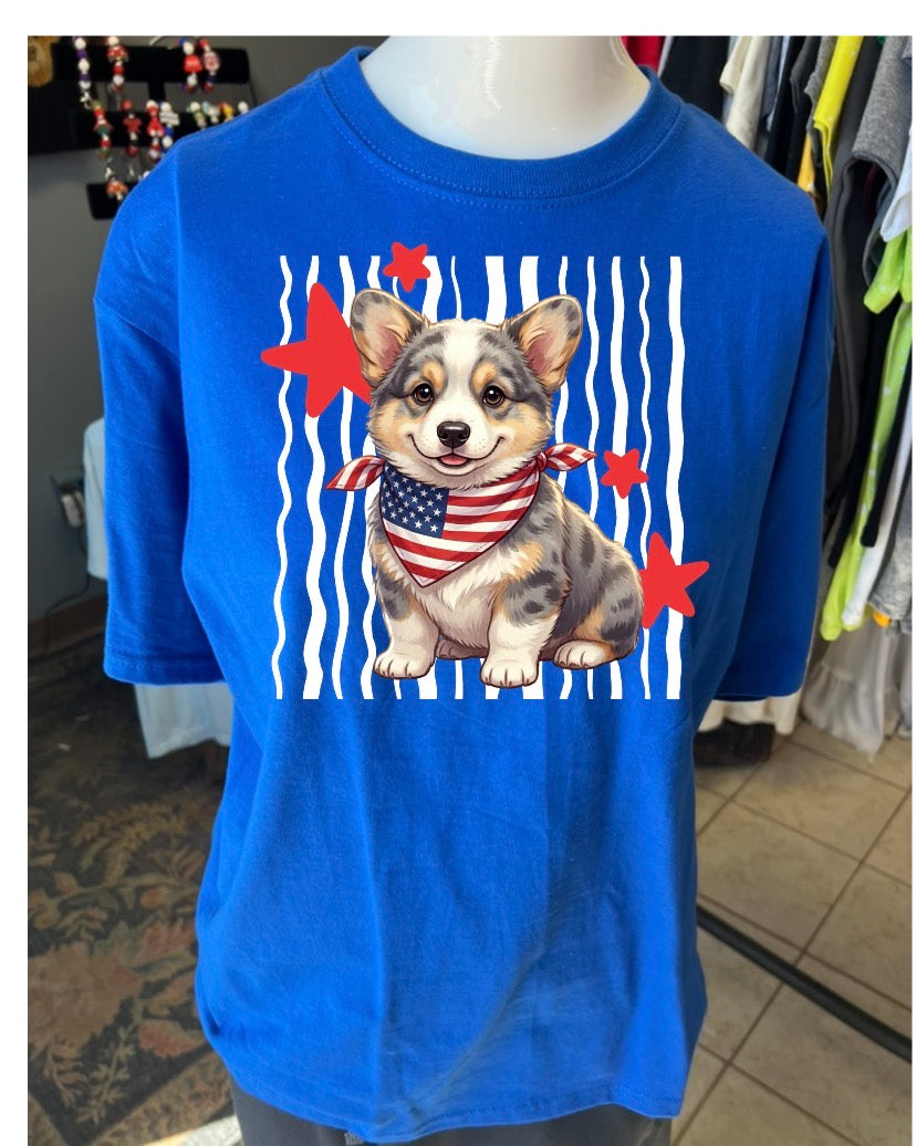 New youth unisex usa corgi