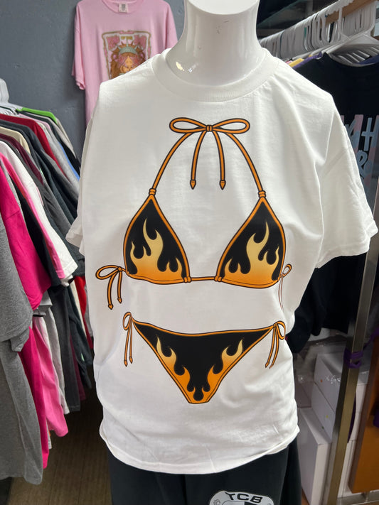 New  unisex T-shirt comfort color Brand fire bikini ￼