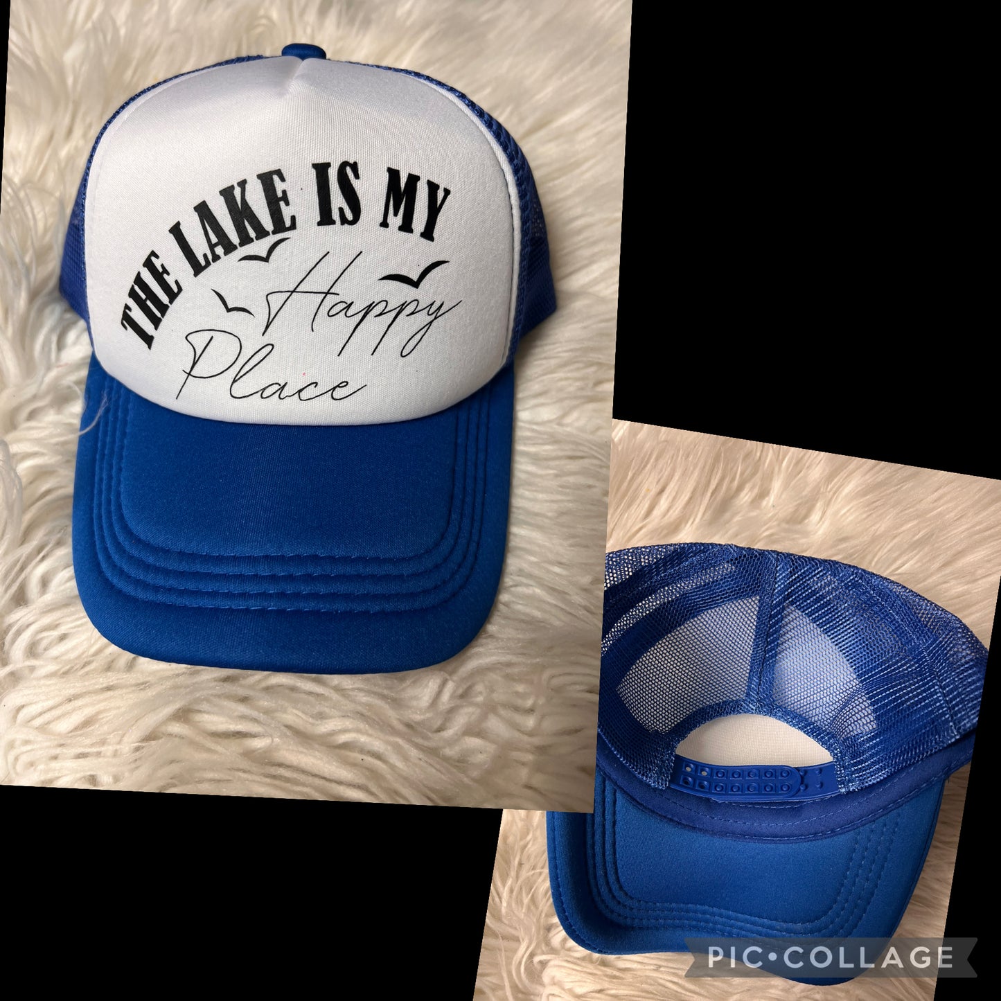 New  blue hat the lake is my happy place ￼