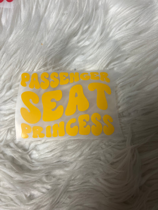 New car decal  passenger seat, princess
