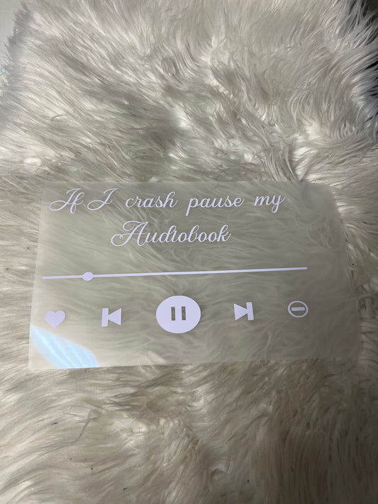 New car decal cause my audiobook