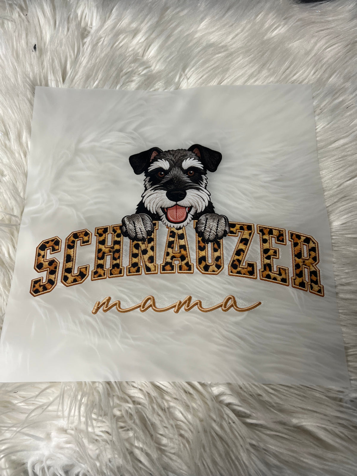 New DTF schnauzer, Mom ￼