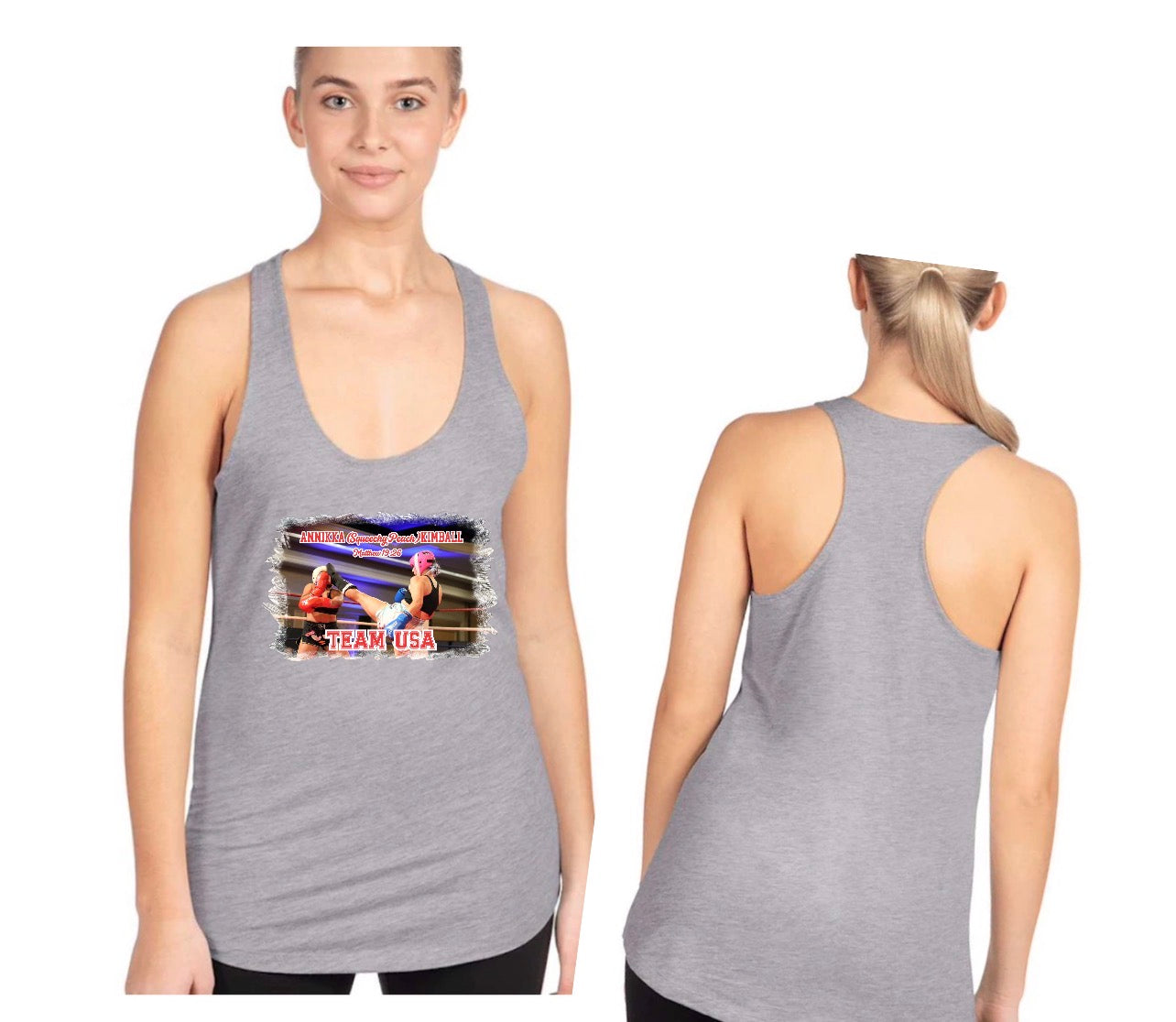 ladies next level brand Razorback tank